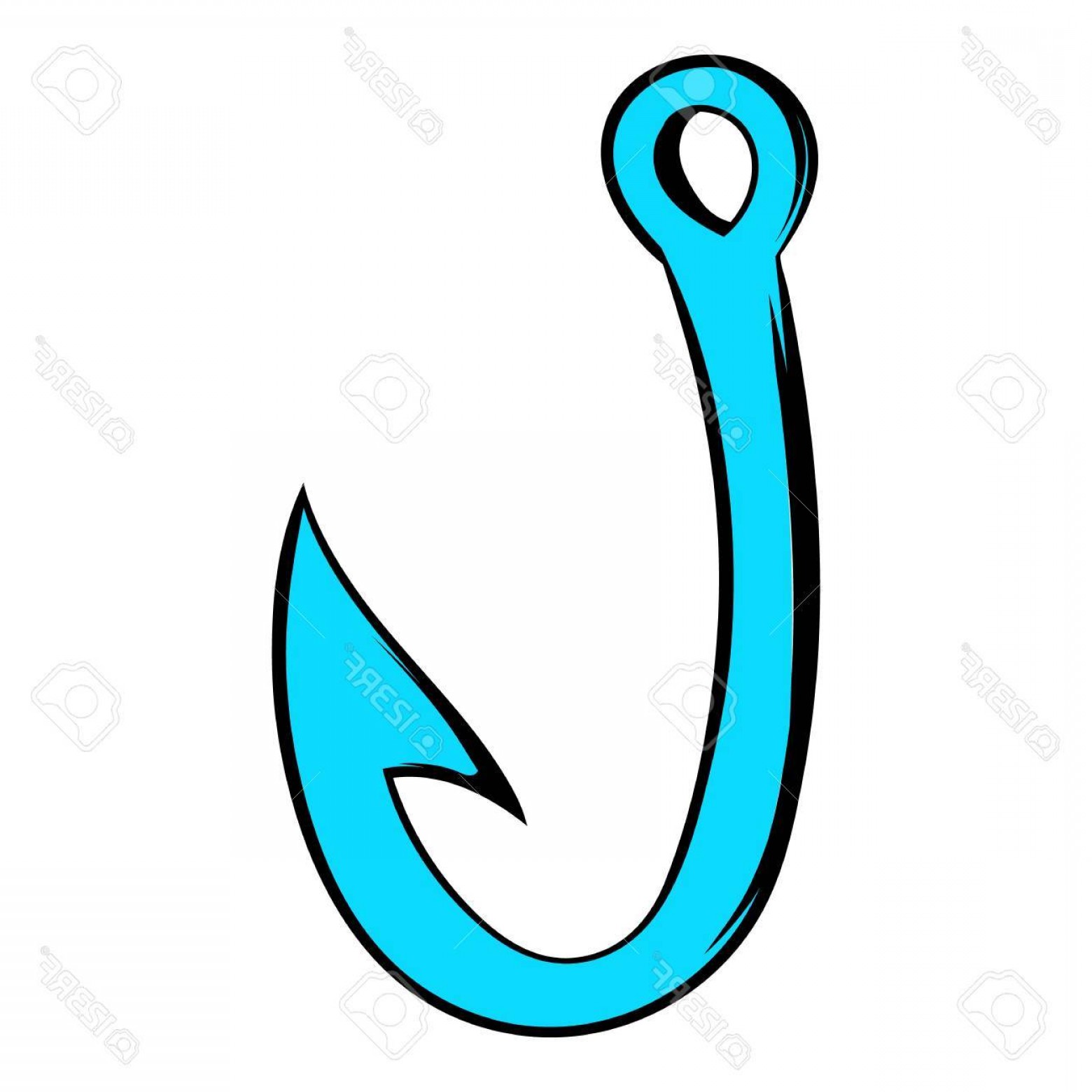 hook clipart two fishing