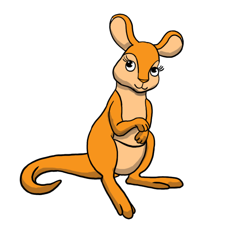kangaroo clipart toon