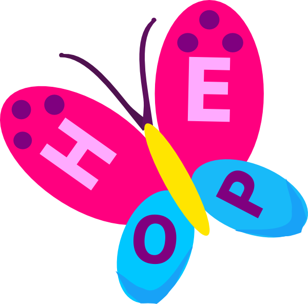 Butterfly clip art at. Words clipart hope