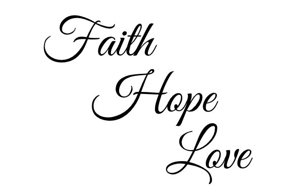 hope clipart cursive