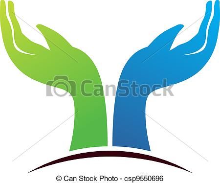 Vector hands stock illustration. Hope clipart logo