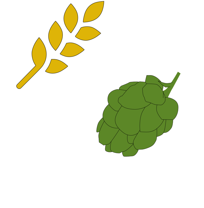 Malt and medium image. Hops clipart hop flower
