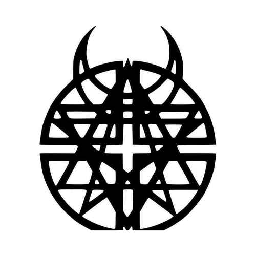 Horn clipart disturbance. Disturbed pentagram horns logo