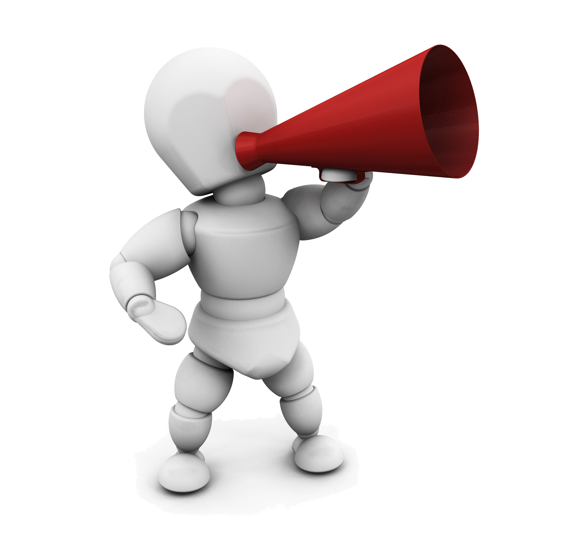 Megaphone clipart animation. Stock photography d rendering