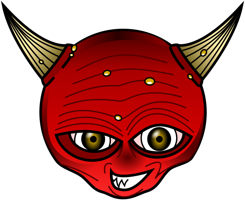 Horn clipart satanic. Red devil medium image