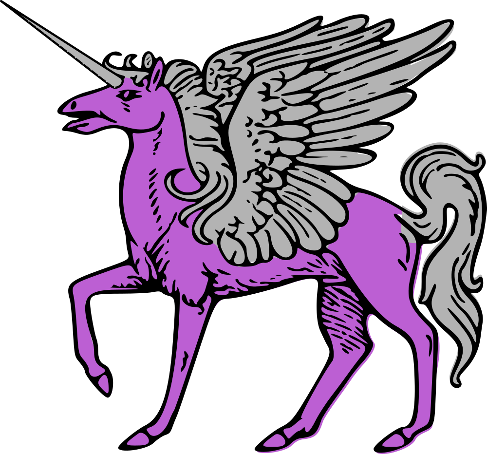 horn clipart silver unicorn