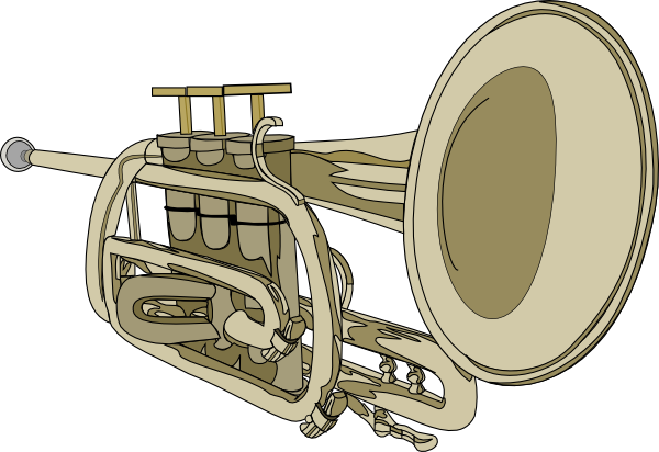 Trumpet clip art at. Horn clipart trompette