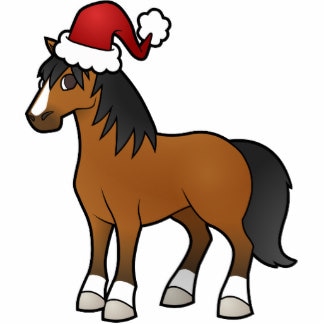 horses clipart christmas
