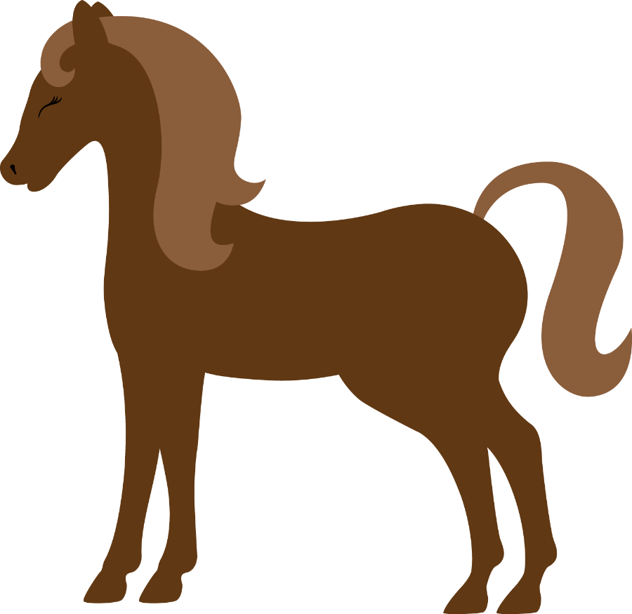 Pequeno p nei minus. Horse clipart fairytale
