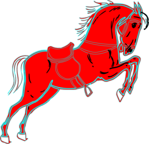 horse clipart red