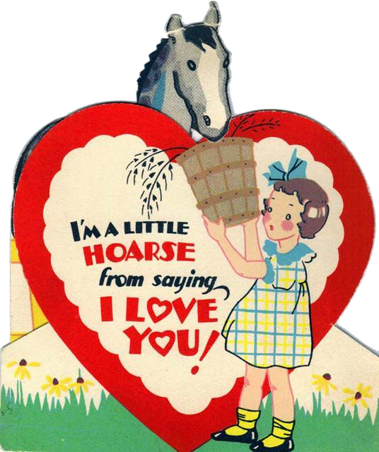 horse clipart valentines day