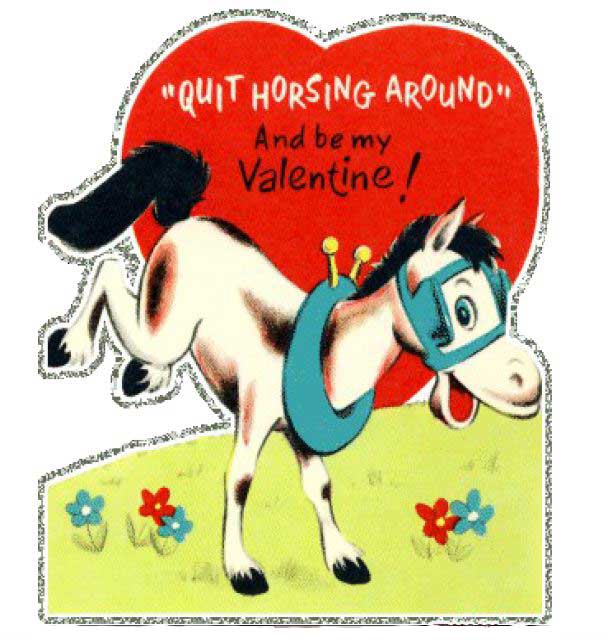 horse clipart valentines day