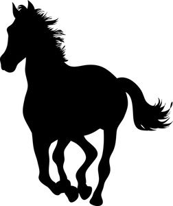 Horse clip art black. Horses clipart