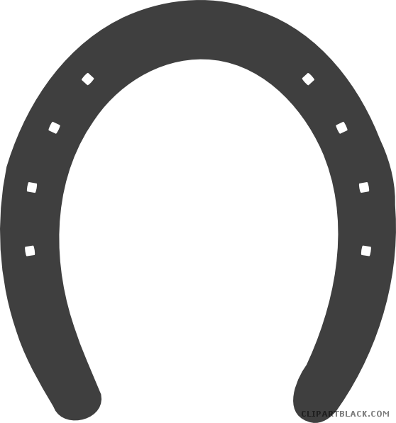 horseshoe clipart black and white