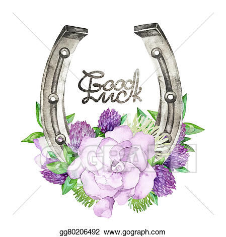 horseshoe clipart floral