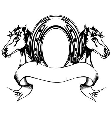 horseshoe clipart horse drawing