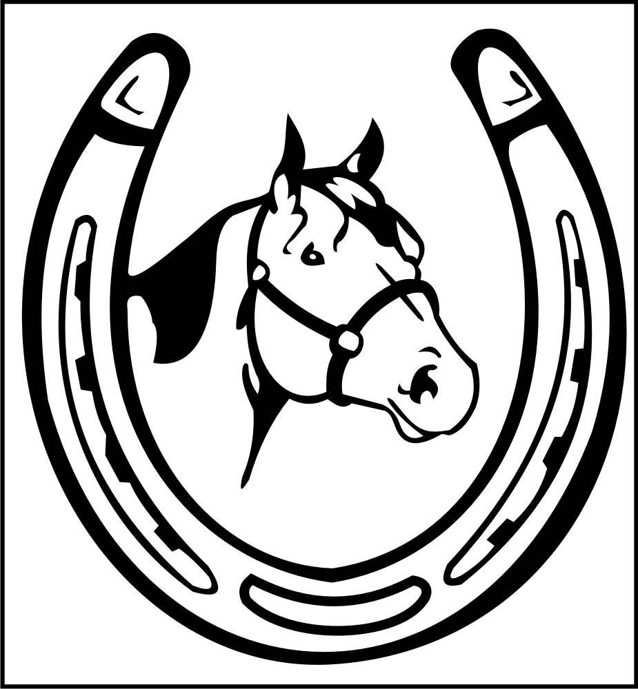horseshoe clipart horse drawing