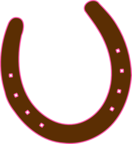 Horseshoe clipart pink. Brown clip art at
