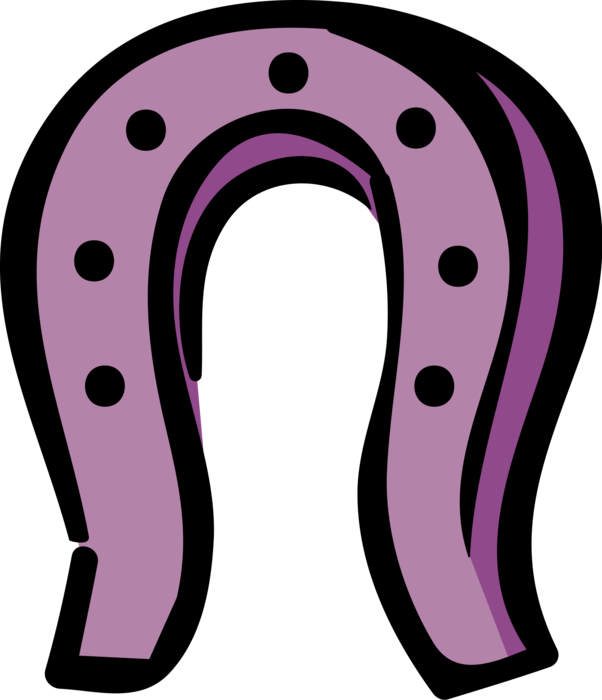 horseshoe clipart purple