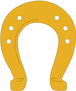 horseshoe clipart yellow