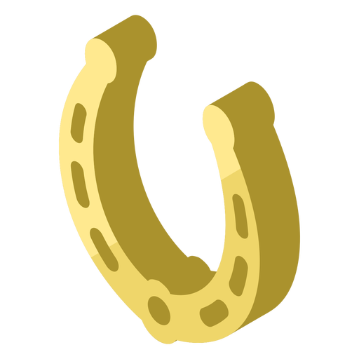 Horseshoe vector png. Seven holes golden icon