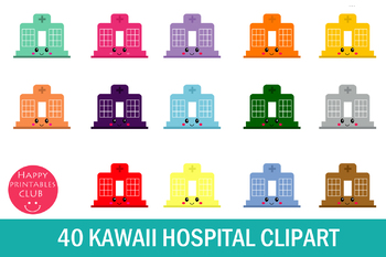 hospital clipart kawaii