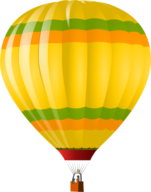 orange clipart hot air balloon