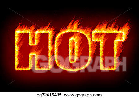 hot clipart hot word