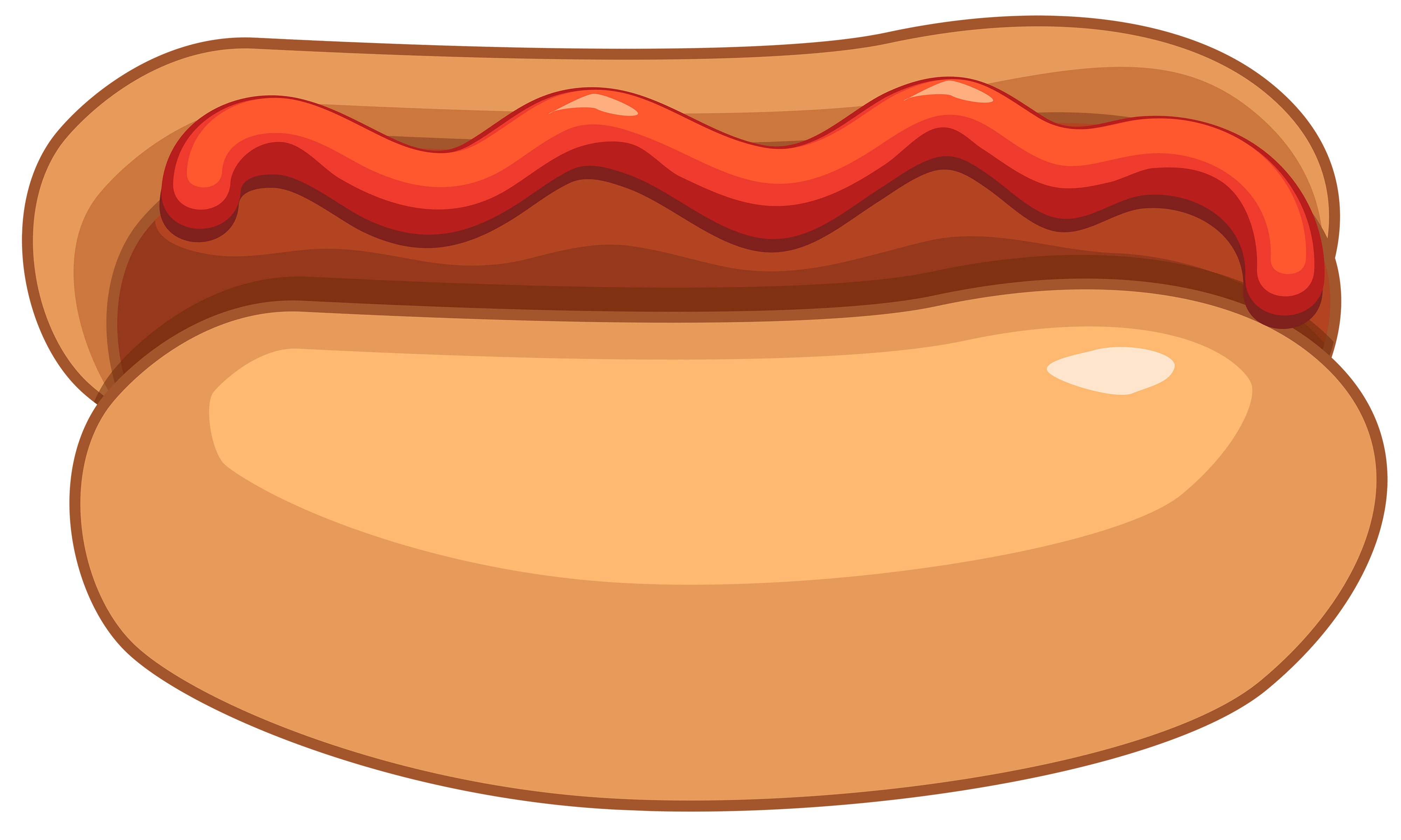 Hot dog and ketchup. Moth clipart animated