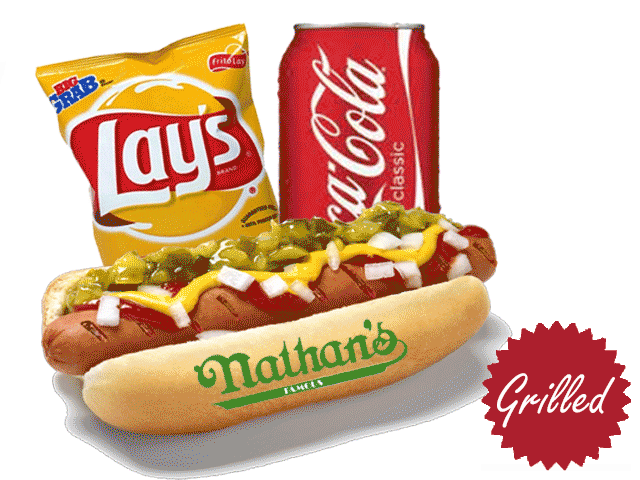 Hotdog clipart chip drink. Wombo what the heck