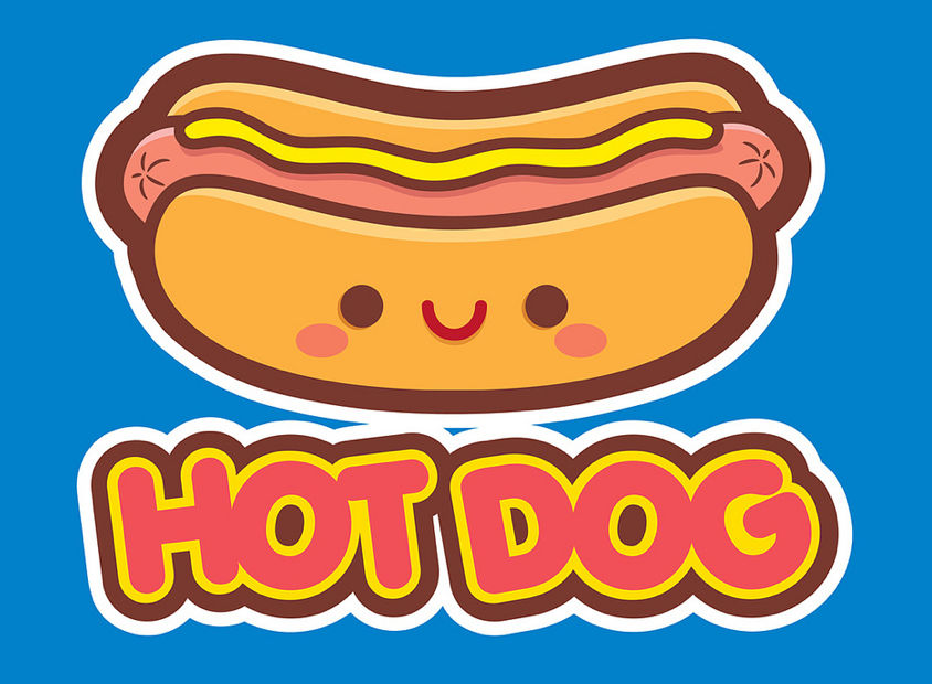 Free picture of a. Hotdog clipart cute
