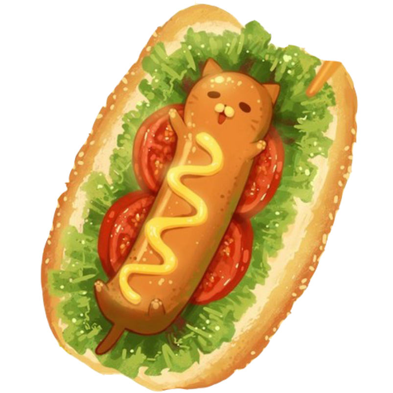 hotdog clipart kawaii