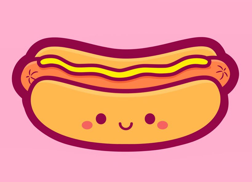 hotdog clipart kawaii