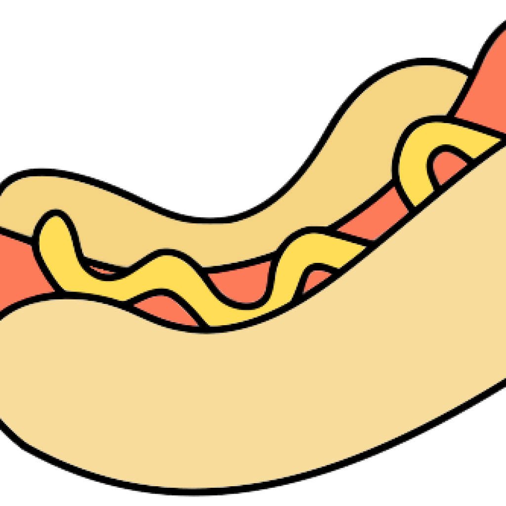 hotdog clipart outline