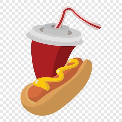 Hot dog and premium. Hotdog clipart soda