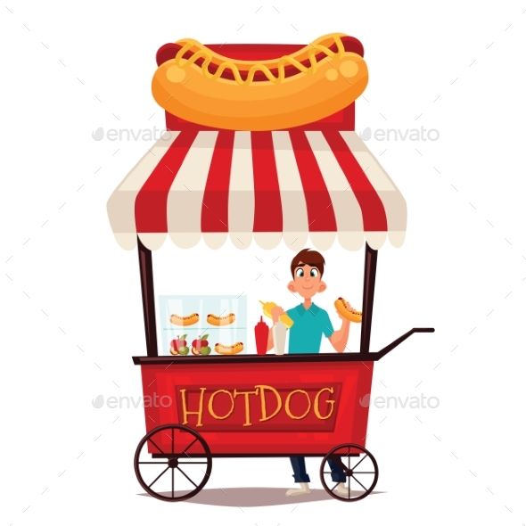 hotdog clipart stall