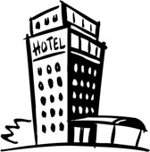 hotel clipart black and white