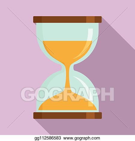 hourglass clipart flat
