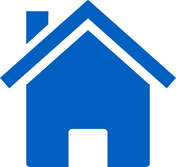 house clipart blue