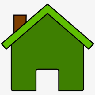 House clipart colored. Green clip art free