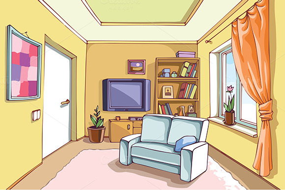house clipart living room