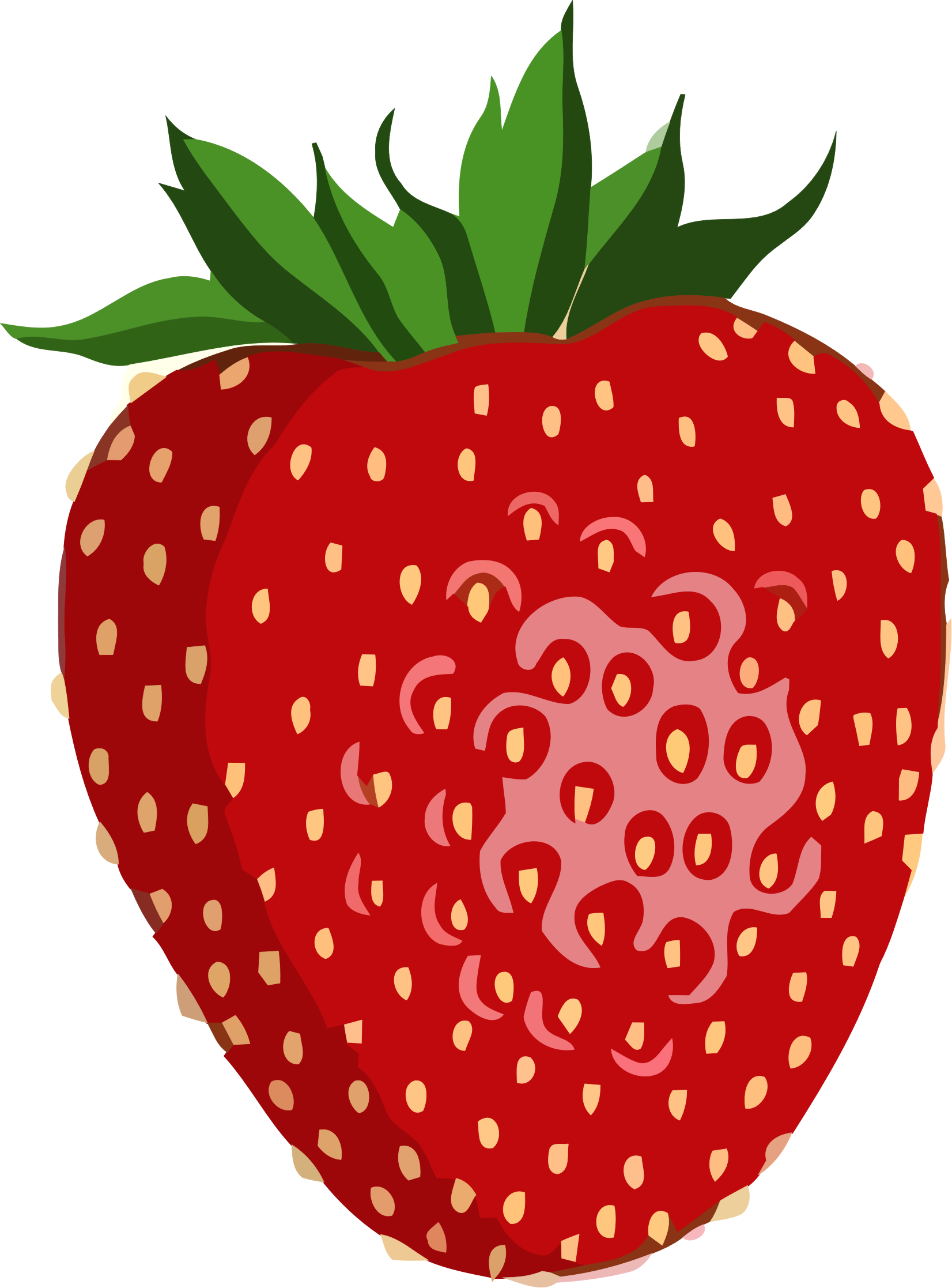 number 4 clipart strawberry