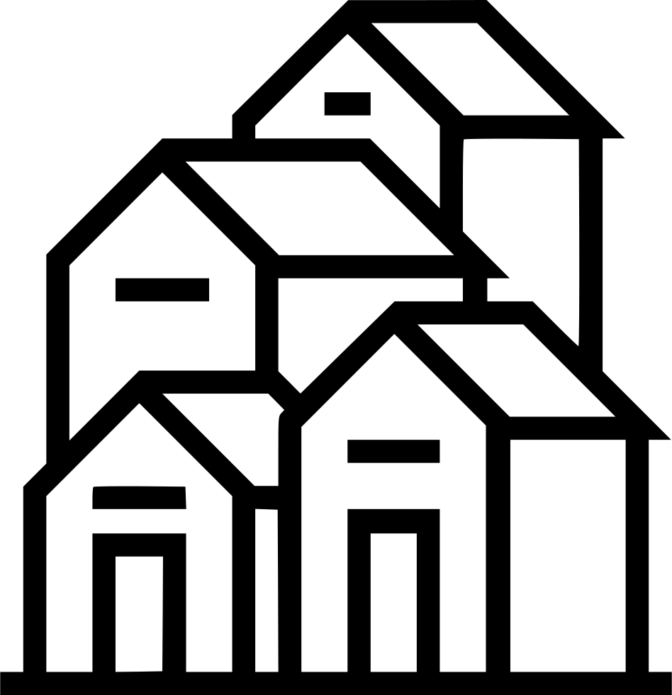 Town houses village city. House png icon