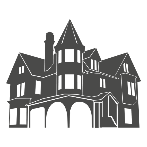 House silhouette png. European transparent svg vector