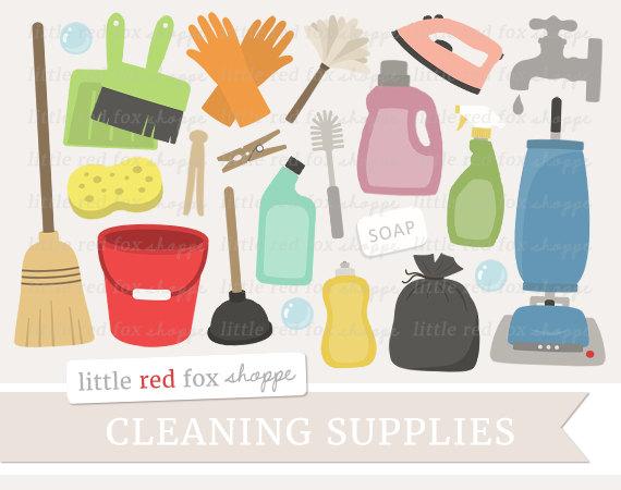 Housekeeping clipart cute. Cleaning supplies clip art