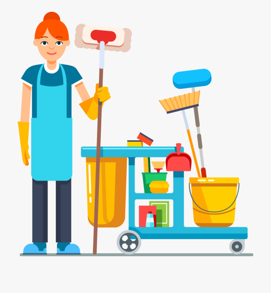 housekeeping clipart janitor clipart, transparent - 129.29Kb 920x996.