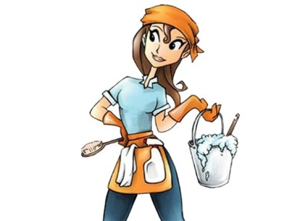 Housekeeping clipart woman. Cleaning lady free download