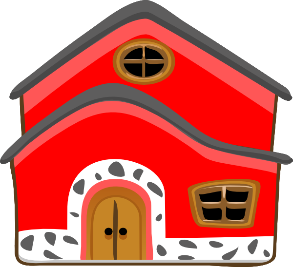 red clipart houses