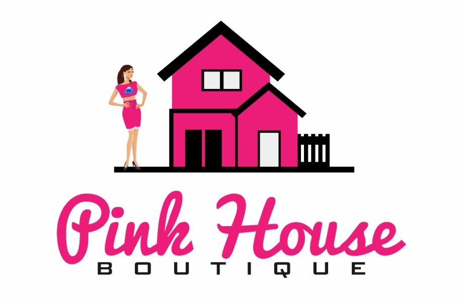 Houses clipart clothes. Pink house boutique horse