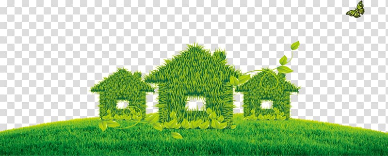 houses clipart grass